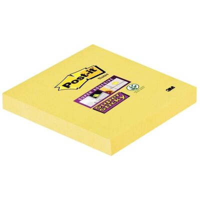 Haftnotiz Super Sticky Notes, 76 x 76 mm, 1 x 90 Blatt, 1 Block, gelb
