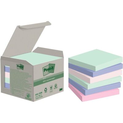 Post-it Notes Recycling Mini Tower Pastell 76x76mm, 100 Blatt/Block