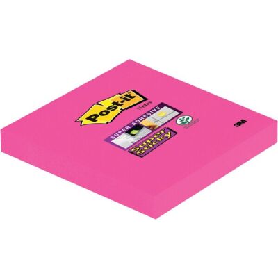 Haftnotiz Super Sticky Note, 76 x 76 mm, 6 x 90 Blatt, 6 Block, powerpink