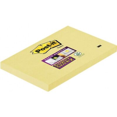 Haftnotiz Super Sticky Notes, 76 x 127 mm, 1 x 90 Blatt, 1 Block, gelb