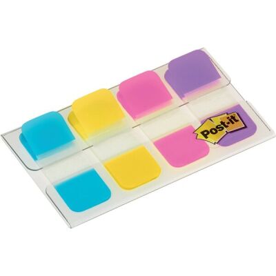 Post-it Index Strong mit 4x10 Haftstreifen in türkis,gelb,pink,lila