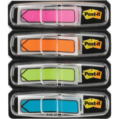 Post-it Index Haftstreifen Pfeile 11,9x43,2mm je Farbe 24 Streifen