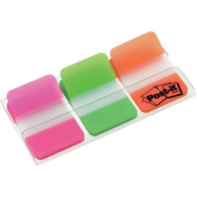 Post-it Index strong mit 3x22 Indexstreifen in pink,grün,orange