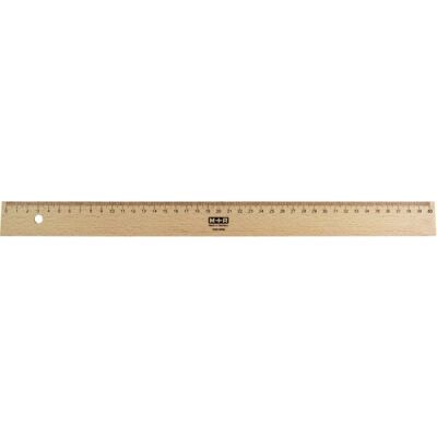 Lineal Naturell 40cm Buchenholz br