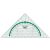 Geodreieck 16 cm Green Line, glasklar, grün hinterlegt