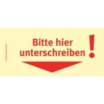 Haftnotizen 75 x 35 mm, gelb Bitte hier unterschreiben