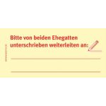 Haftnotizen 75 x 35 mm, gelb Bitte von beiden Ehegatten...