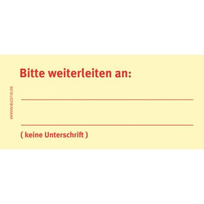 Haftnotizen 75 x 35 mm, gelb Bitte weiterleiten an..