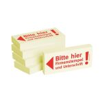 Haftnotizen 75 x 35 mm, gelb Bitte hier Firmenstempel und