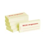 Haftnotizen 75 x 35 mm, gelb Nicht vergessen