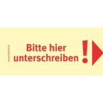 Haftnotizen 75 x 35 mm, gelb Bitte hier unterschreiben