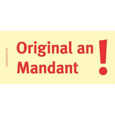 Haftnotizen 75 x 35 mm, gelb Original an Mandant