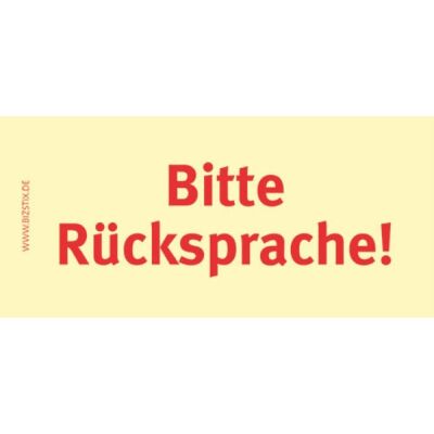 Haftnotizen 75 x 35 mm, gelb Bitte Rücksprache