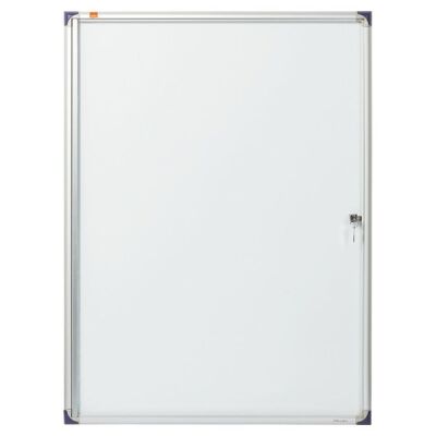 Schaukasten extraflach magnethaftend 9xA4, weiß, abschließbar