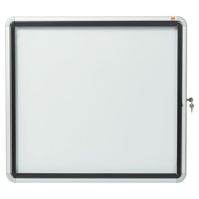 Schaukasten Außen magn. Rückwand weiß 6xA4, Klapptür abschließbar