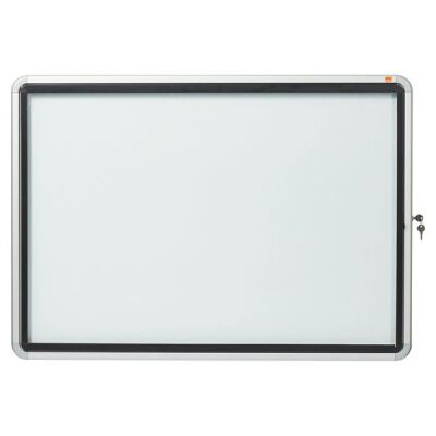 Schaukasten Außen magn. Rückwand weiß 8xA4, Klapptür abschließbar