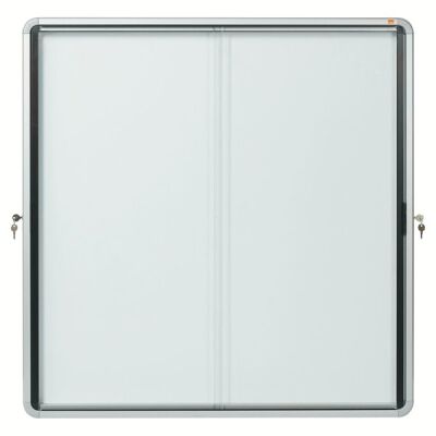 Schaukasten Außen magn. Rückwand weiß 12xA4, Klapptür abschließbar