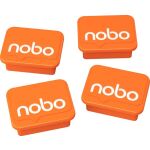 Nobo Magnet,  18x22mm, orange, Haftkraft: bis zu 10 Blatt...