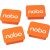 Nobo Magnet,  18x22mm, orange, Haftkraft: bis zu 10 Blatt (80g/qm), Packung à 4 Stück
