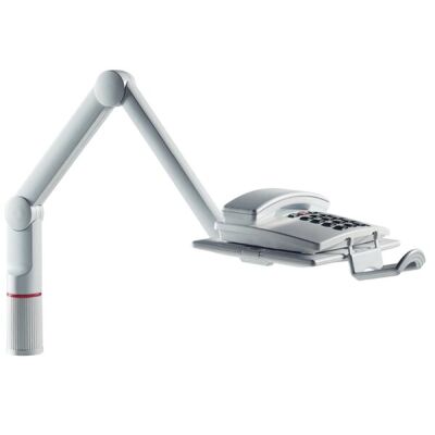 Telefonschwenkarm TalkMaster, grau, Tischbefestigung: 18-74 mm, Trageplatte: 258 x 172 mm