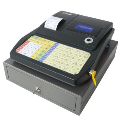 Kasse CM 941F TSE-HUB, 3 Schein-, 8 Münz-Fächer, für Handel und Gastro, 100 Warengruppen, 30 Bediener, anthrazit