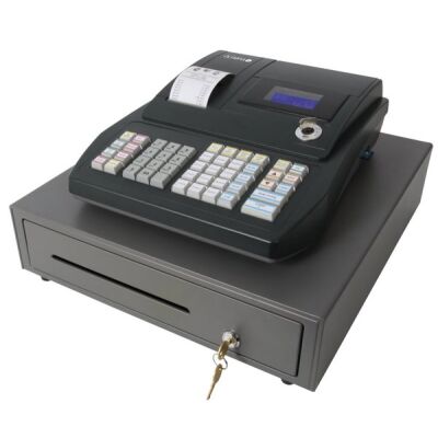 Kasse CM 942 TSE-HUB, 4 Schein-, 8 Münz-Fächer, für Handel und Gastro, 100 Warengruppen, 30 Bediener, anthrazit