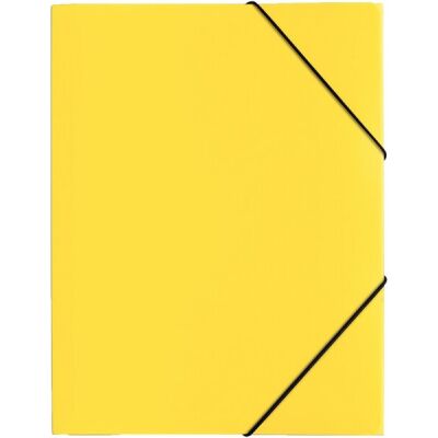 Gummizugmappe A4, 3 Klappen, Trend, gelb