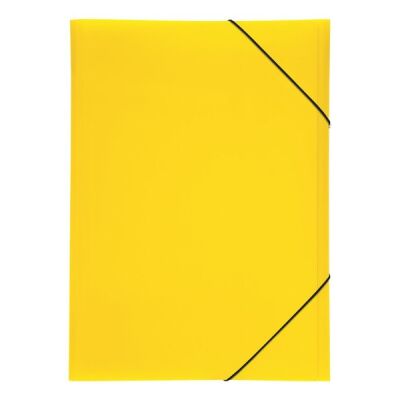 Gummizugmappe A3, PP, gelb, 3 Einschlagklappen