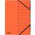 Pagna Eckspann-Ordnungsmappe Easy, 12 Fächer, orange, farbige Taben, Beschriftung: 1-12 zusätzlich Beschriftungslinien, Eckspannverschluss