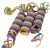 Luftschlangen Streifen, 4 m x 0,7 cm, flammhemmend, 3er Pack