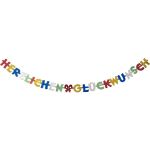 Grußkette Herzlichen Glückwunsch, Pappe,...