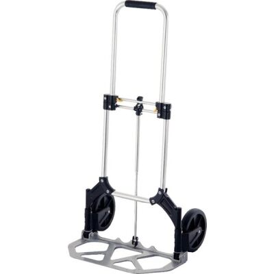 Handkarre klappbar, Alu, max. 75 kg belastbar, 2 Rollen, Griff ausziehbar
