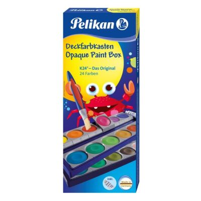 Pelikan Farbkasten 24er 735K24 24 Farben + 1 Tube Deckweiß