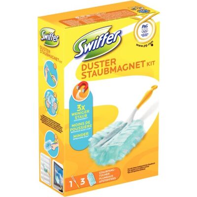 Swiffer Staubmagnet Starterset 1 Handgriff und 3 Tücher