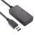 aktives USB-3.1 Verlängerungskabel, Generation 1, schwarz, 10 m, USB-A Stecker auf 4-fach USB-Hub