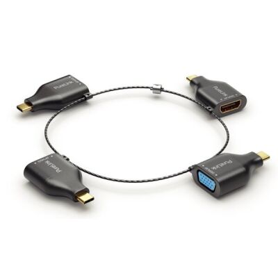 Adapterring, 4 x USB-C auf VGA / HDMI / miniDP / DP, Auflösung 4KUltraHD60Hz