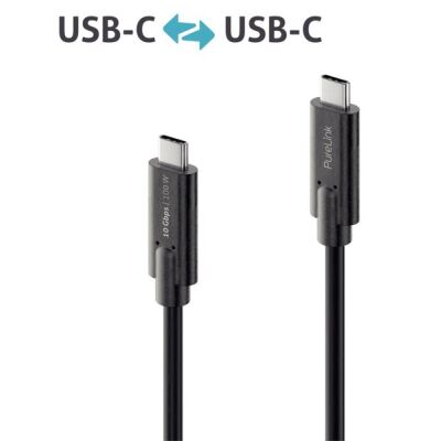 USB-C Kabel iSerie, USB-C auf USB-C, 3.1, Gen 2, 10Gbps, schwarz, 1,5 m