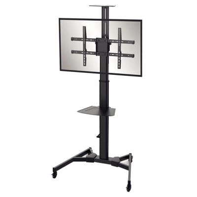 PureMounts® TV Standfuß , mobil, Display bis 70", stufenlos höhenverstellbar mit Handkurbel (zwischen 1285 mm und 1605 mm), schwarz