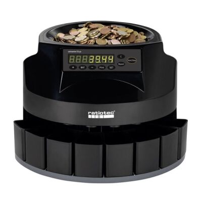 Münzzähl-und Sortiermaschine CS 50 zählt und sortiert Euro-Münzen Geschwindigkeit: 200 Münzen/Min
