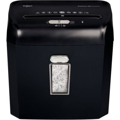 Aktenvernichter ProMax RPX612, schwarz, P-4, Partikelschnitt 4 x 40 mm, 6 Blatt, Auffangvolumen 12 Liter, vernichtet Dokumente, Heft-/Büroklammern und Kreditkarten