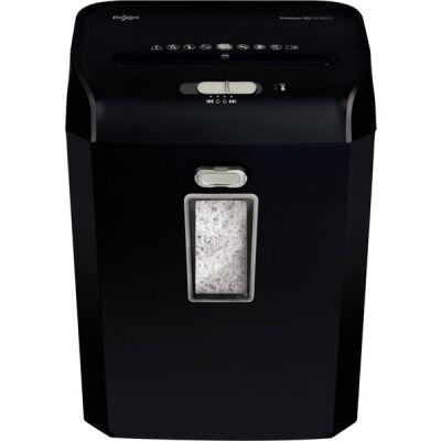 Aktenvernichter ProMax REX623, schwarz, P-4, Partikelschnitt 4 x 40 mm, 6 Blatt, Auffangvolumen 23 Liter, vernichtet Dokumente, Heft-/Büroklammern und Kreditkarten
