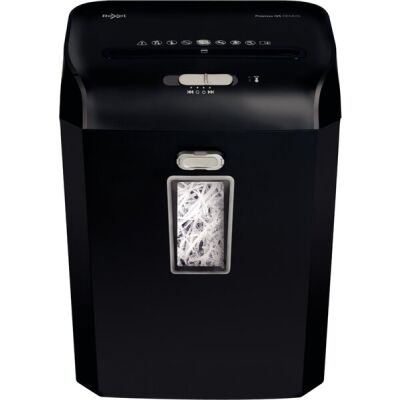 Aktenvernichter ProMax RES823, schwarz, P-2, Streifenschnitt 6 mm, 8 Blatt, Auffangvolumen 23 Liter, vernichtet Dokumente, Heft-/Büroklammern und Kreditkarten