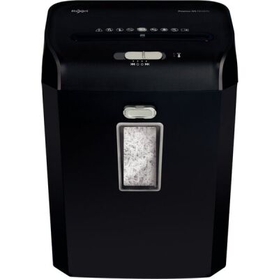 Aktenvernichter ProMax REX823, schwarz, P-4, Partikelschnitt 4 x 40 mm, 8 Blatt, Auffangvolumen 23 Liter, vernichtet Dokumente, Heft-/Büroklammern und Kreditkarten