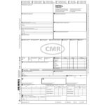 Internationaler Frachtbrief (CMR), DIN A4, 1 x 4 Blatt,...