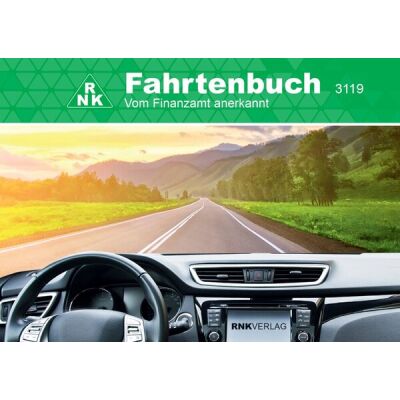 Fahrtenbuch A6 quer für PKW 32 Blatt, Schema über 2 Seiten