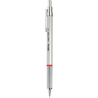 Rotring rapid PRO Feinminenstift Chrom, 0,7 mm, Griffzone gefräst