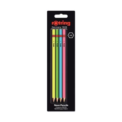 Bleistift NEON pro, HB, 4er Blister, sortiert, je 1x blau, pink, grün, gelb
