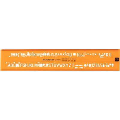 Schriftschablone Schrifthöhe 2,5mm H-Profil, ISO 3098/1B, DIN6776