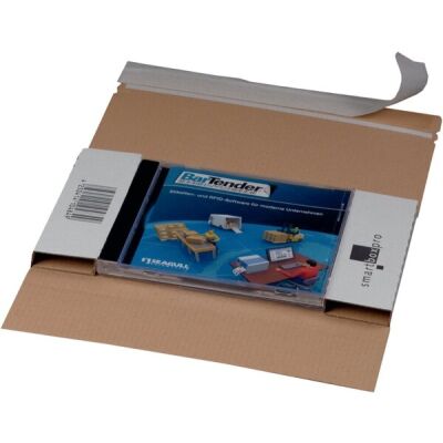 CD/DVD-Versandbox DL 225x125x12mm ohne Fenster, hk, Aufreißfaden