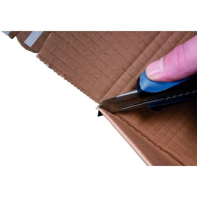 Fixkarton braun, m.Automatikboden, haftklebend, Aufreißfaden,